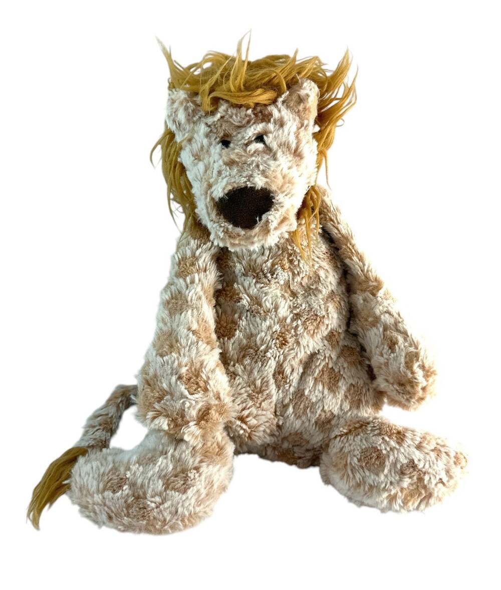 Jellycat Chequer Lion Plush 13” Retired Checkers Spotted Stuffed Animal Rare